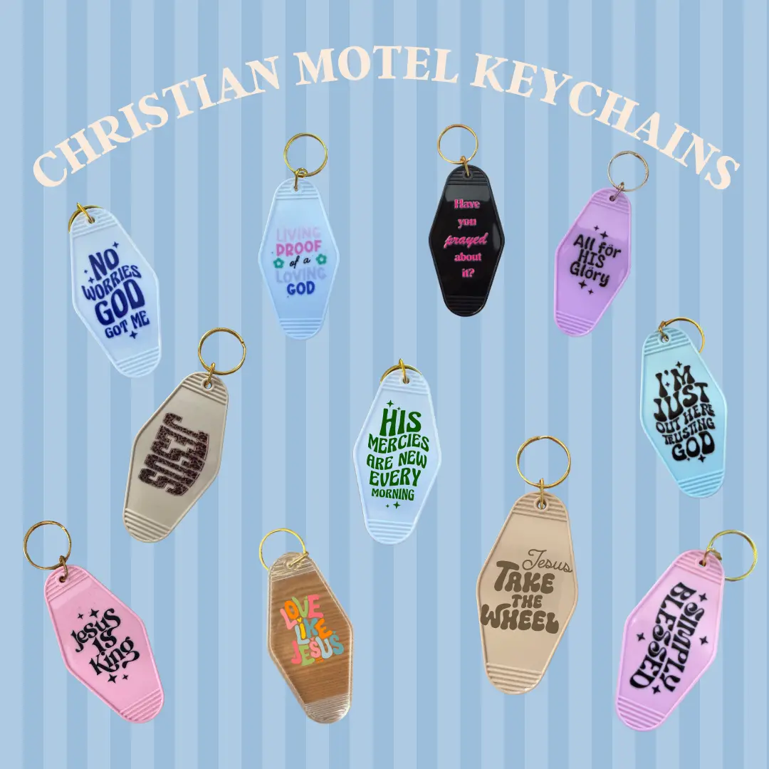Christian Based Motel Keychains Keychain, Keychain For Bags, Keychain Collectibles