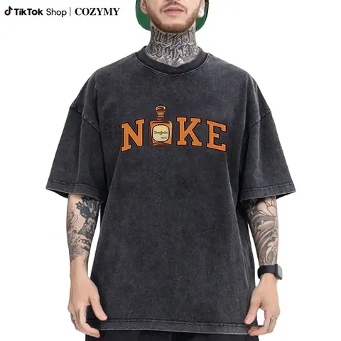 Men's Regular Fit Nose Print Round Neck Graphic Tee, Vintage Trendy Casual Short Sleeve T-shirt for Daily Wear, Men's Summer Outfit, Top, Cotton
