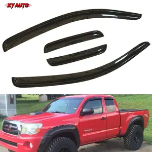 4pcs Original Shatterproof Rainproof Window Wind Deflectors for 2005-2015 Toyota Tacoma Extended/Access,Sun Rain Guard Set,Window Visors for Cars,Car Accessories,Vent Deflector for Tacoma 05-15 TY4P07