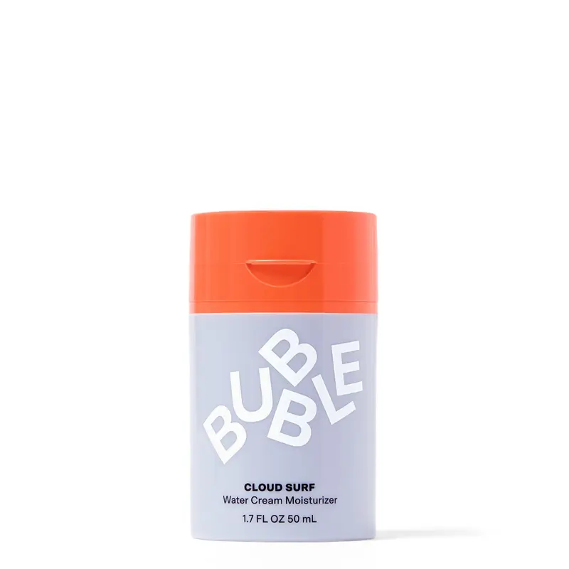 Bubble Skincare Cloud Surf 50ml Water Cream Face Moisturizer - Lightweight Smooth + Matte, Celery Extract & Glycerin Blend, Sensitive Safe, Hydrate Plump Protect, Pore Minimizing, Oil Balance, Moisture-Lock, Clean Makeup Prep