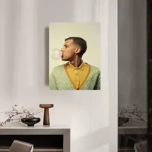 Painting Calligraphy Minimalist Inner Frame Painting Elevate Your Space Light S-Stromae Luxury Inner Frame Decor Singer Create a Premium Home Vibe No Drilling Needed Easy to Hang HD Art Inner Frame