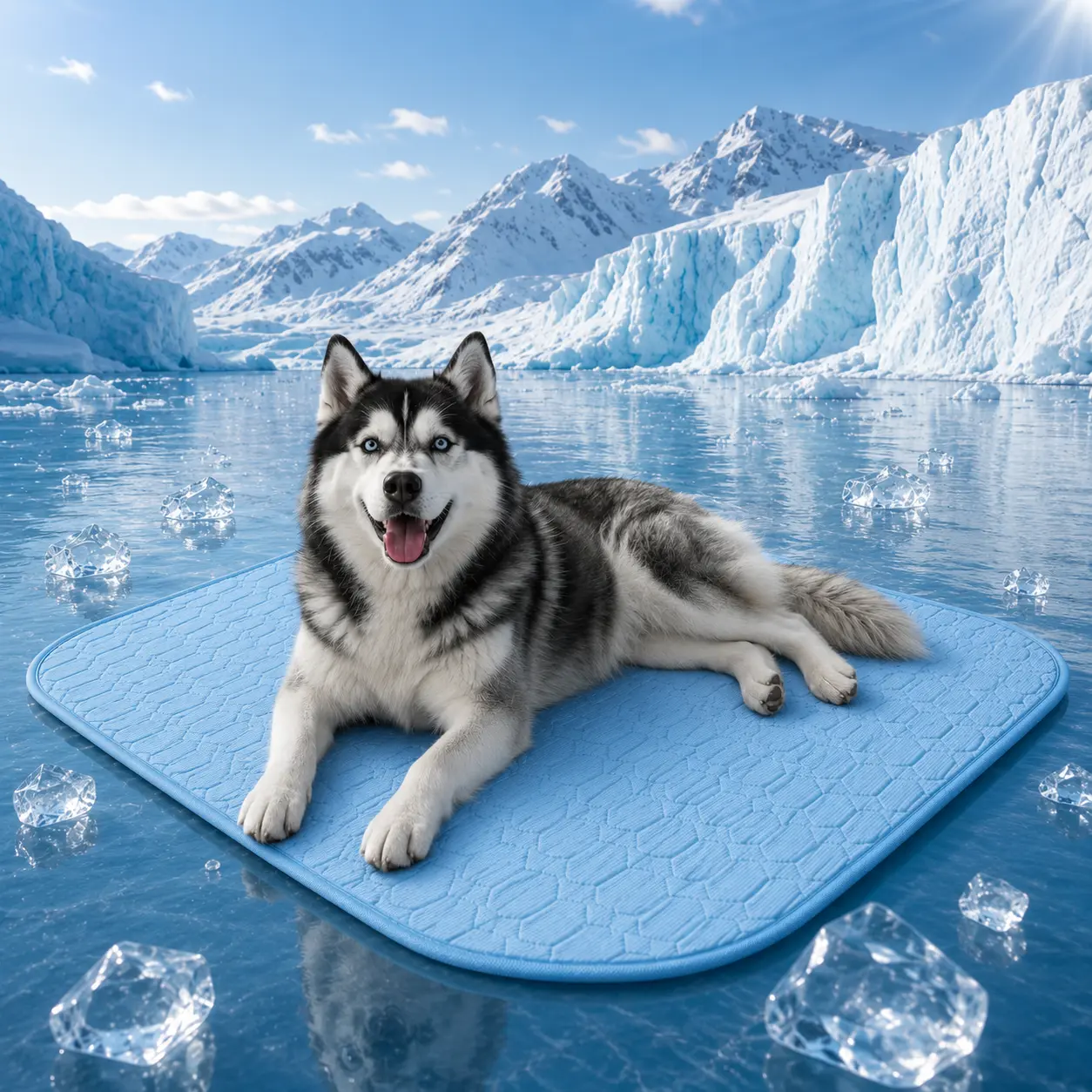 Dog Cooling Mat for Dogs & Cats, Washable Non-Slip Foldable Ice Silk Pet Pad, Indoor-Outdoor Comfort Bed Mat for Living Room Bedroom Use