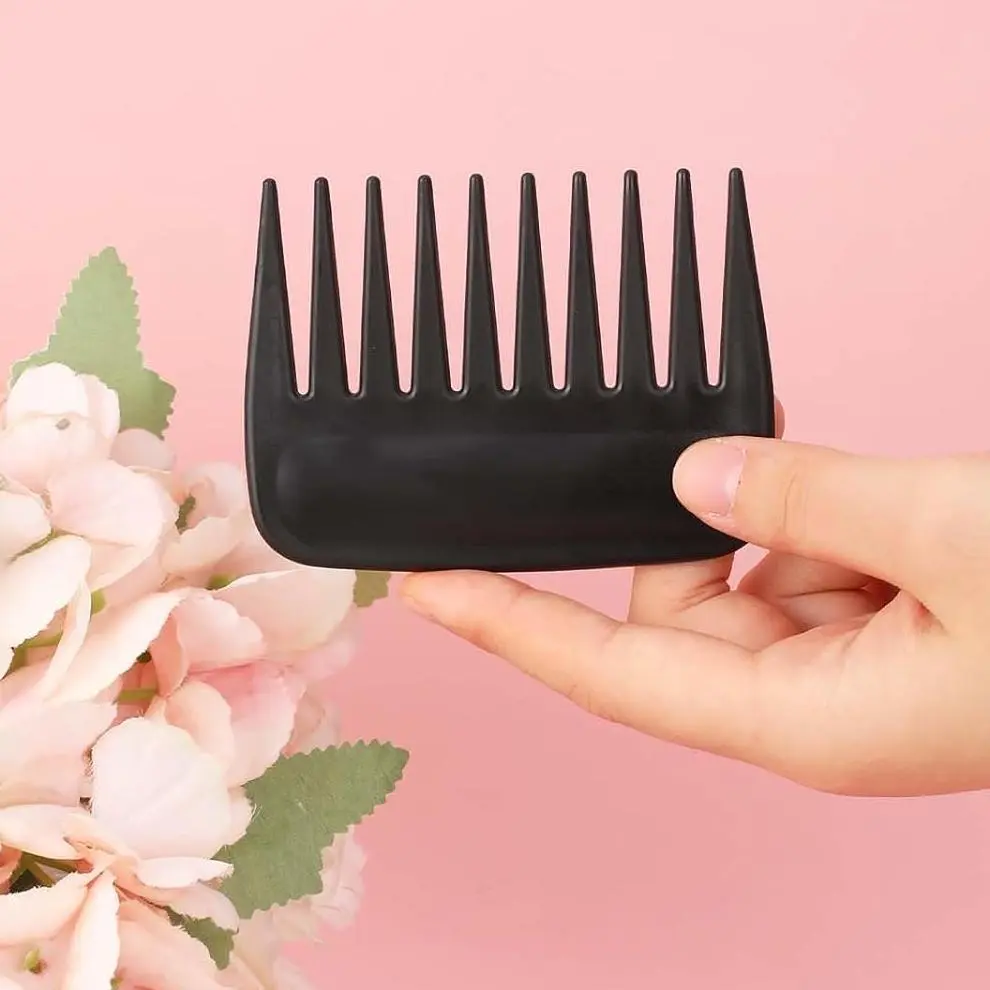 1PCS Mini Wide-Tooth Hair Comb, Portable Pocket-Sized Black Haircare Tool for Travel, Combs for Hair Heatless Grooming Accessory, Hair Combs