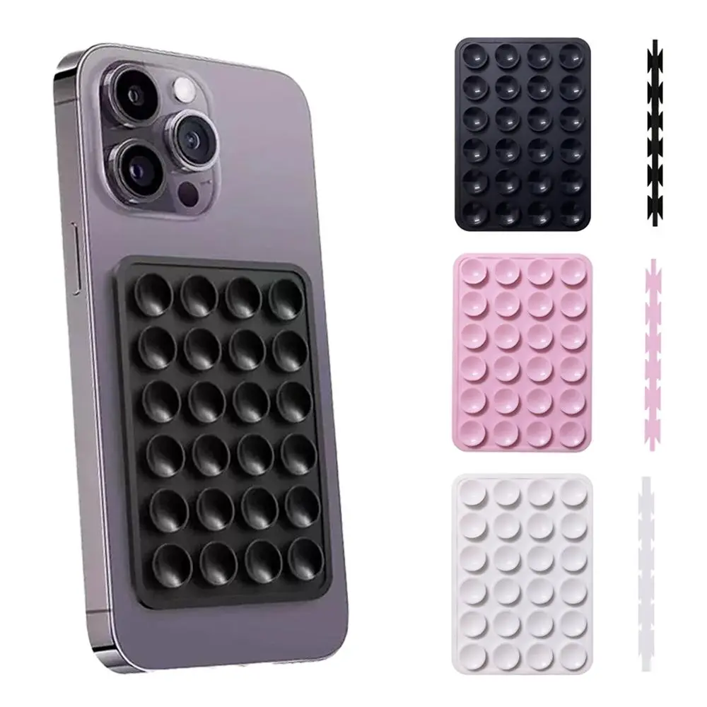 Silicone Double-sided Suction Cup Phone Case Back Detachable Bracket, Phone Case with 24 Super Suction Cup, Suitable for Travel Essentials, School Return Season Essentials, Smartphone Accessories, Cellphone Casing, Soft Silicone Cover