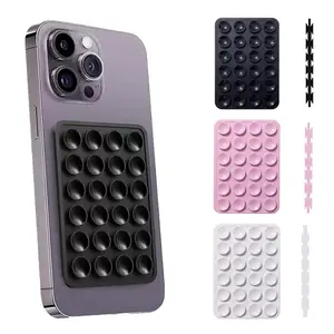 Silicone Double-sided Suction Cup Phone Case Back Detachable Bracket, Phone Case with 24 Super Suction Cup, Suitable for Travel Essentials, School Return Season Essentials, Smartphone Accessories, Cellphone Casing