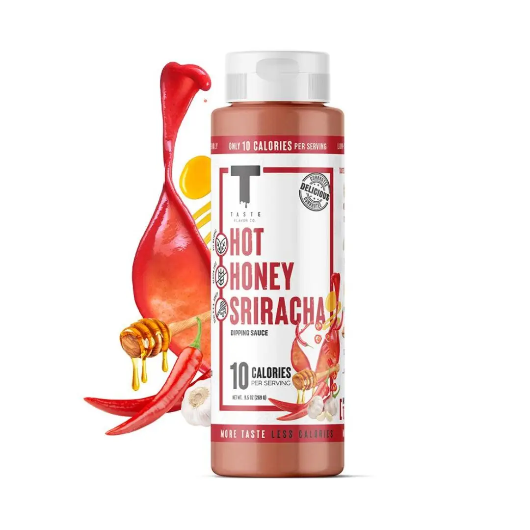 Taste Flavor Co. Hot Honey Sriracha - All Natural Gluten Free Sauce with Real Honey - Made in the USA