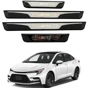 Side Door Sill Plates For Volvo XC90 2022 2023 2024 Car Accessories Door Entrance Protection Scuff Guard Covers ABS Plastic Car Stickers Auto Parts