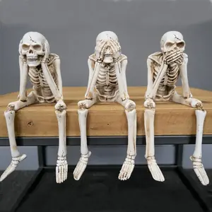 Skeleton Skull Decoration – Creative Halloween Ornament for Home, Living Room, Bedroom & Office, Spooky Figurine, Fun Gift for Friends, Decorative Halloween Decor Multicolor