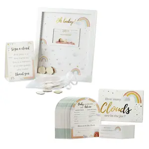Kate Aspen Guest Book, Photo Backdrop & Advice Cards for Baby Shower