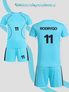 Children's soccer uniform two-piece set named RODRYGO, number 11 - breathable and quick-drying youth sports jersey and shorts set, suitable for boys' soccer training, competitions and outdoor sports.