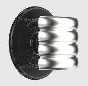 PopSockets Enamel Puffy Stack Silver MagSafe PopGrip - Smartphone & Mobile Device Holder, Phone Accessory