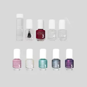 Better Together Mini Flight and Fast Track Cherry Mini Kit, Fingernails and Toenails, Professional Nail Care System, Long-Wear Chip-Resistant Formula, 10-Piece Bundle, 0.93 fl oz Total.