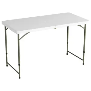 Lavish Home Adjustable Folding Table 4-Foot Utility Table