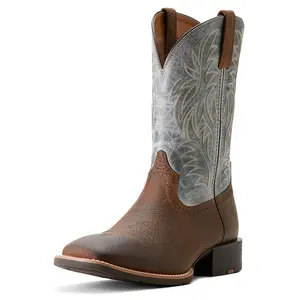 Men's Sport Western Wide Square Toe Cowboy Boots
