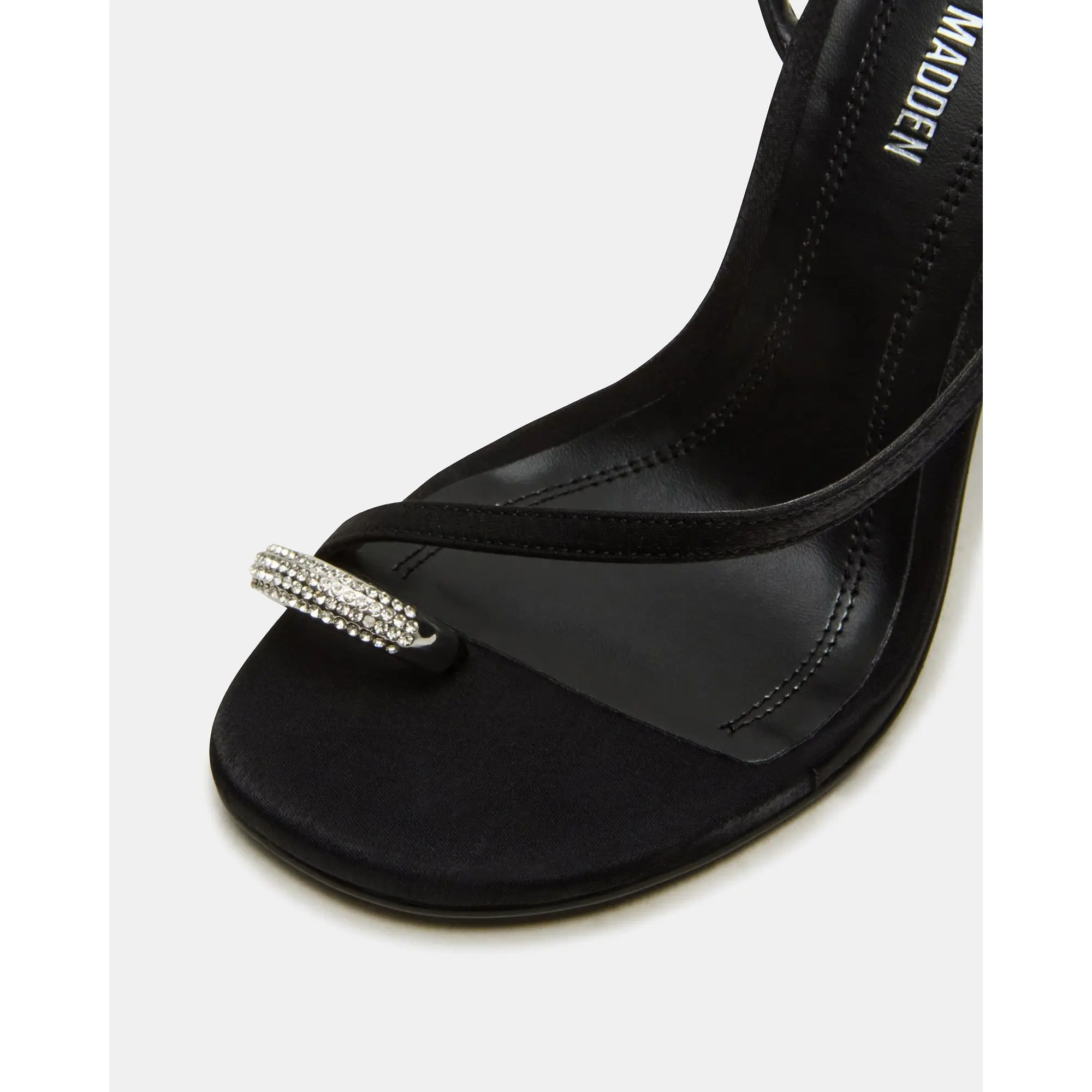 Steve Madden TIA RHINESTONES BLACK SATIN - TikTok Shop