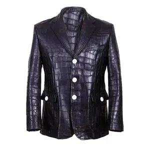 MotorCycleJackets Alligator Luxury Black Blazer