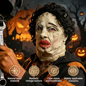 Trick Or Treat Studios texas 1974 chainsaw massacre Leatherface Mask Movie Cosplay Halloween Costume Props for Adult