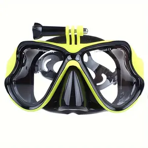 Professional Diving Mask with GoPro Mount Tempered Glass Lens for Fishing Sea Hunting Free Diving Snorkeling Accessories Rash Guard Wetsuit Rashguards
