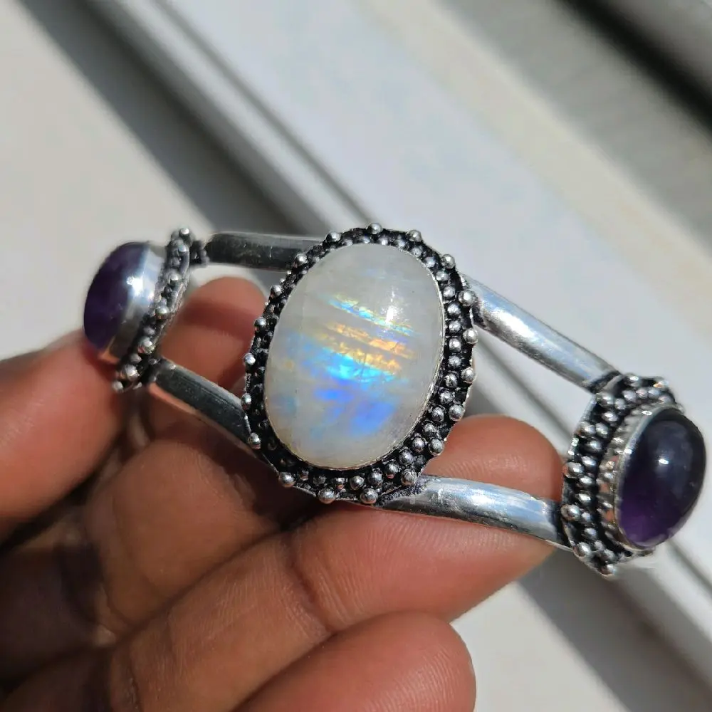 Rainbow Moonstone Amethyst