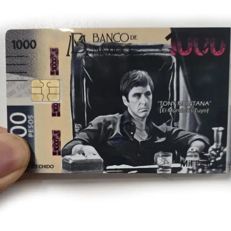 2 PACK Tony Montana "The World is Yours" Debit/Credit Card Sticker Cover Gift for Him
