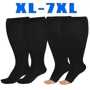 1 Pair Plus Size Compression Socks for Men and Women, Wide Calf Knee-High Breathable Circulation xl 2xl 3xl 4xl 5xl 6xl 7xl