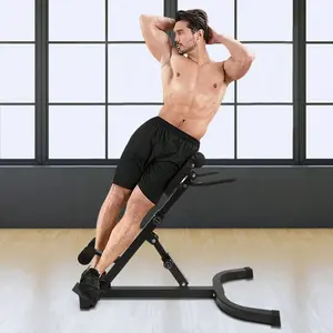 Multifunctional training Roman chair, suitable for comprehensive full-body exercise--adjustable sit-up bench with ultra-high back extension Roman chair