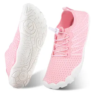 Women's Water Quick-Dry Stream Tracing Shoes, Breathable Mesh Fabric, Striped Pattern, Swimming, Hiking and Beach Activities