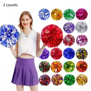 Cheerleading Pom Pom, 2 Counts/set Cheerleading Hand Flower, Cheerleading Supplies for Sports Games, Party, Concert, Outdoor Activities