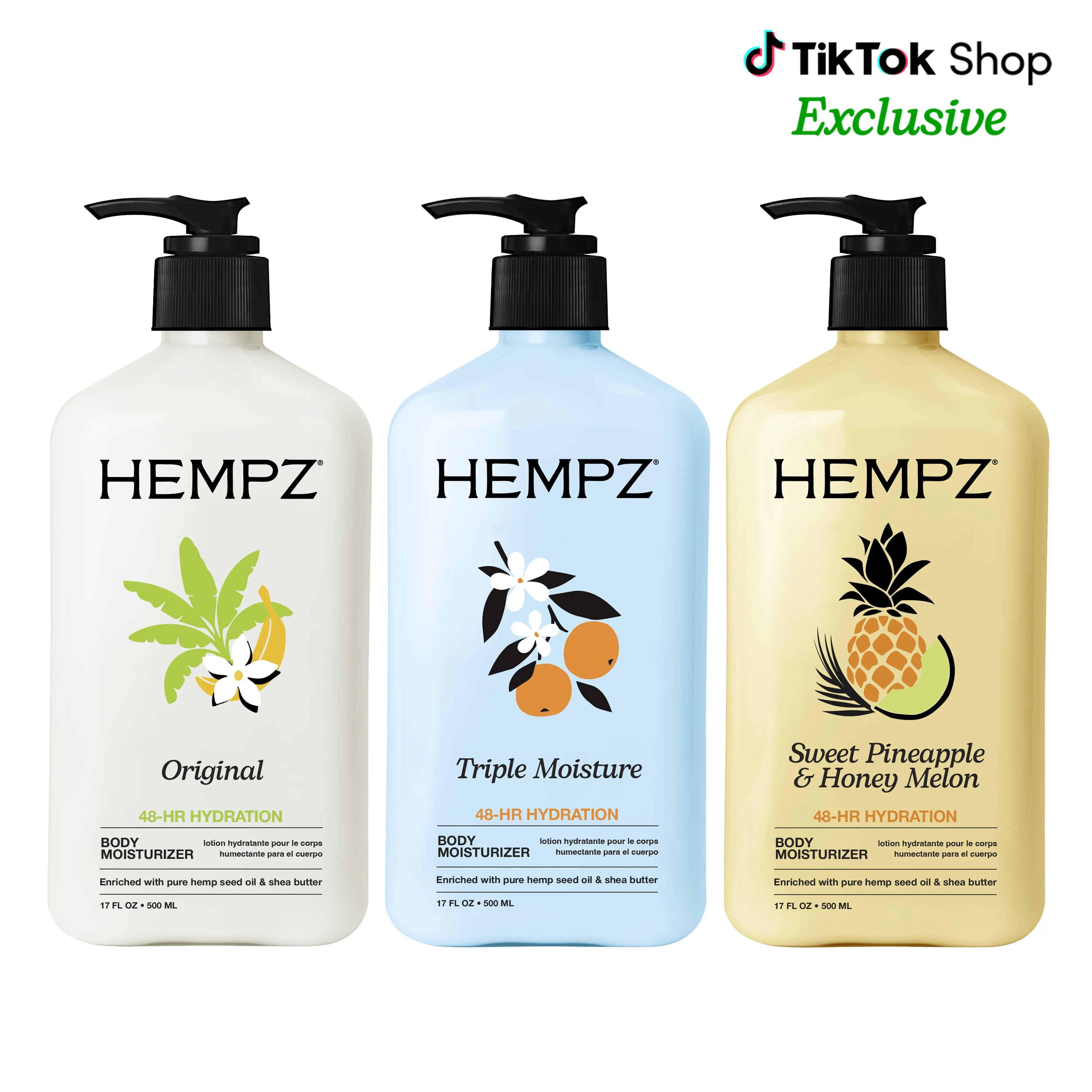 Hempz Exclusive Iconic Core Trio Body Lotion Bundle