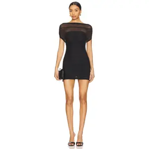 SEROYA Bella Mini Dress in Black