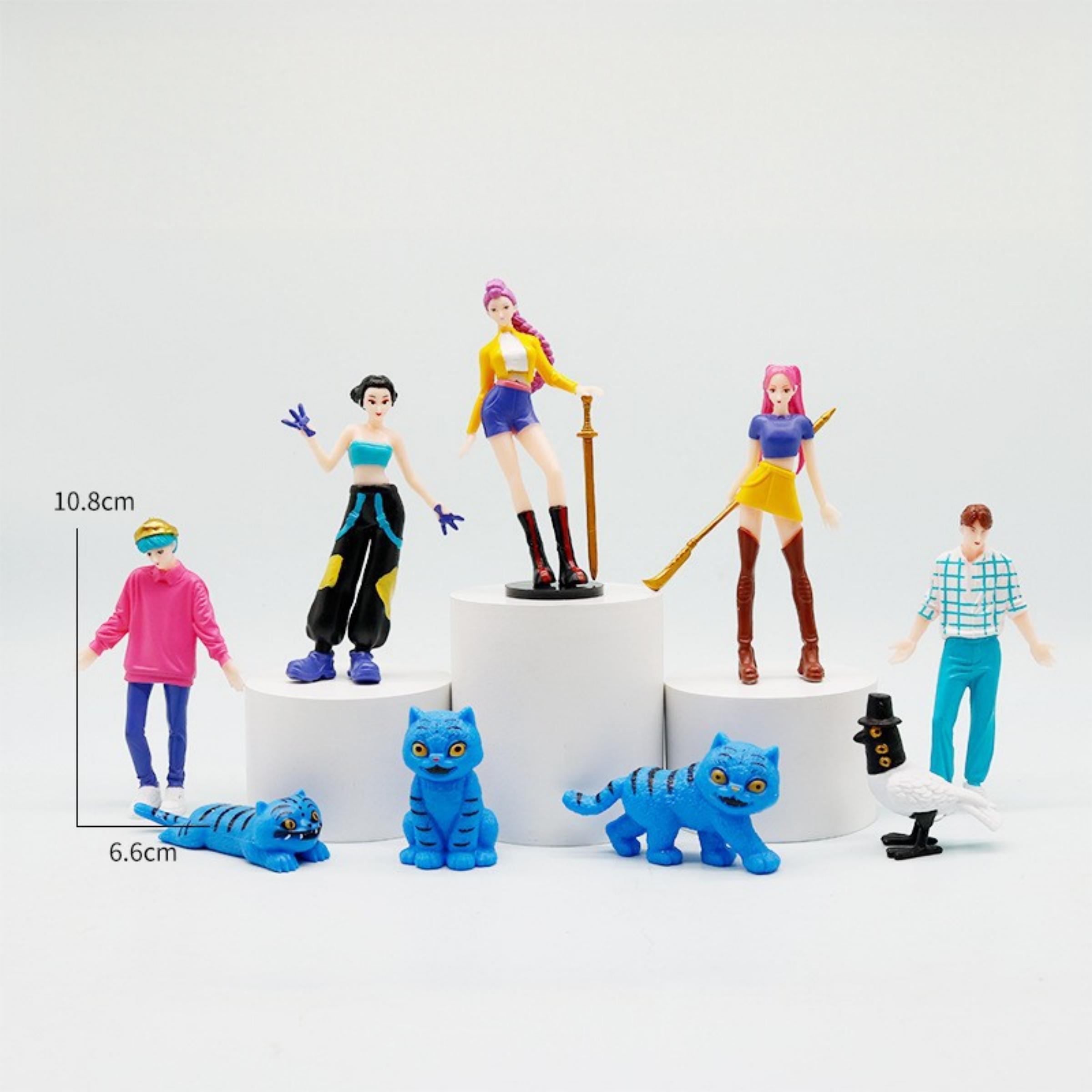 Witch Hunter Coven Collectible Figurine Set, Chibi Big Head PVC Action Figures, KPop Demon Hunters Lumi Mira Zoe Blind Box Toys, Desktop Decor Statues, Ideal Christmas Birthday Gift for K-POP Fans & Professional Collectors