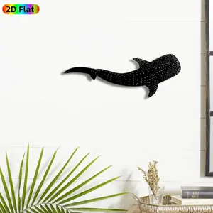 1pc Minimalist Whale Shark Metal Wall Art, Minimalist Whale Shark Statue Mural, Iron Craft, Perfect for Living Room, Garden, Zoo Corner Decor, Silhouette Wall Decor, Christmas Decor, Modern home decoration, Ideal Gift for Nature Lovers