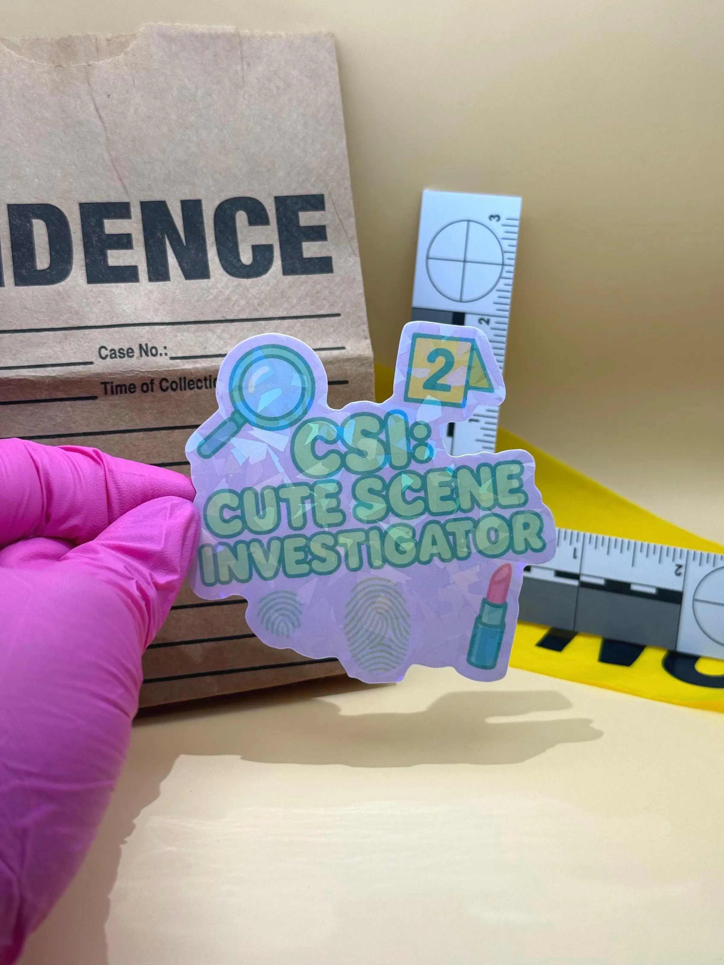 Cute Scene Investigator 3 Inch Sticker | CSI Sticker | Forensic Sciene Sticker