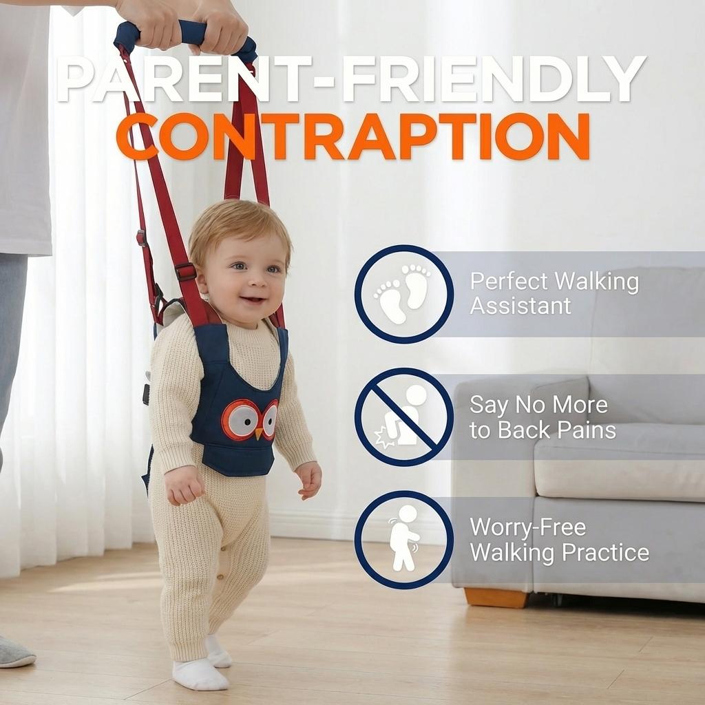Baby Walking Harness Handheld Kids Walker Helper Toddler Infant Walker Harness Assistant Belt Child Baby Walk Learning Help Support Assist Trainer Tool for 7-24 Month Old