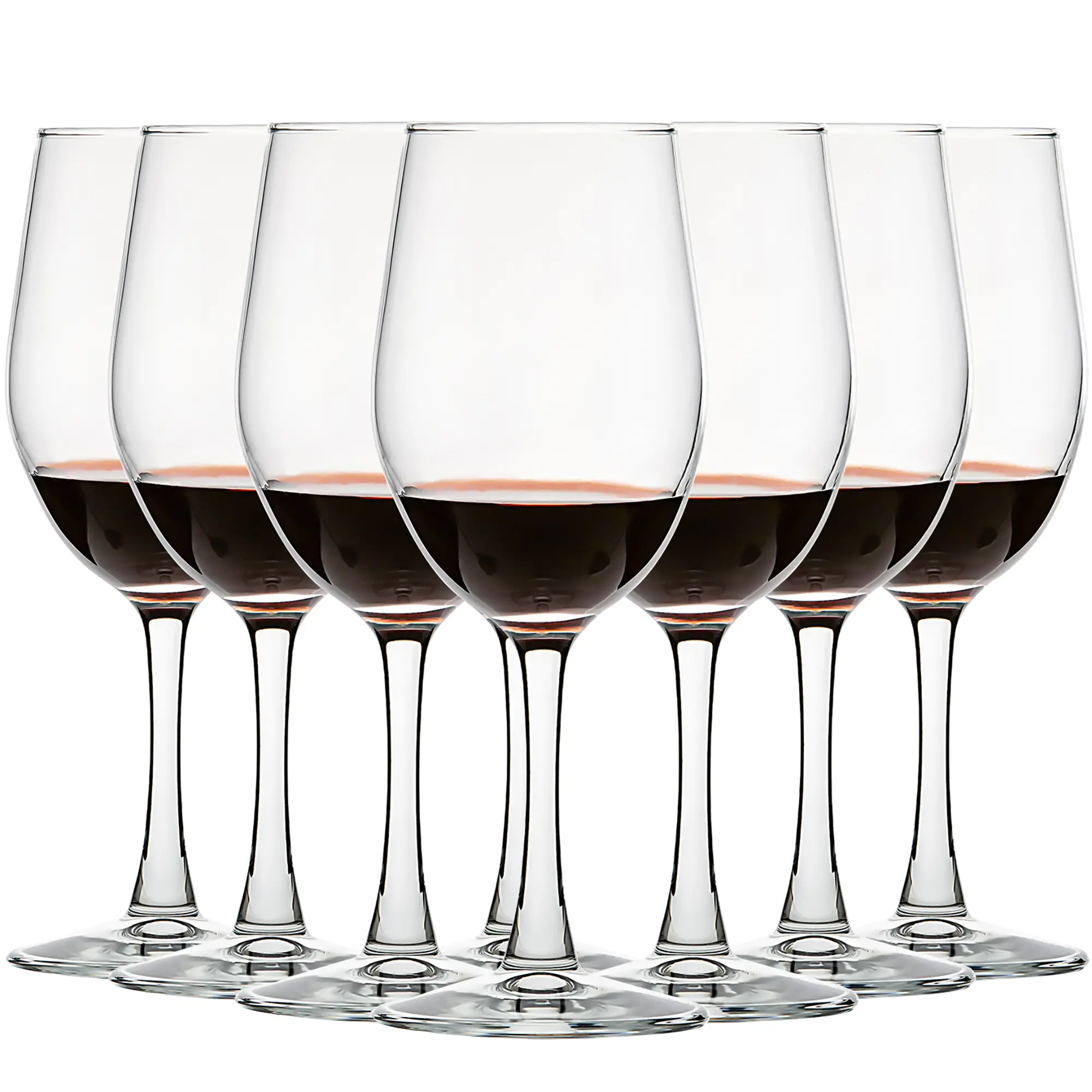 8pcs, 12Oz Red/White Wine Glasses Set, Durable Long Stemmed Crystal Clear Glasses, Lead-Free Goblet, Perfect for Home Wedding Party
