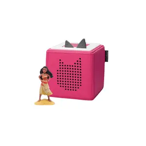 Toniebox Audio Player Starter Set - Pink - Includes Moana Audio Toy Figurine, Charging Dock