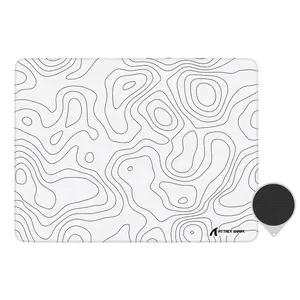 ATTACK SHARK CM02SE Gaming Mouse Pad, Non-Woven Texture Surface, Anti-Slip Rubber Base, Anti-Fraying Stitching Portable Mouse Mat for Mac/PC/Laptop Office&Gaming Accessories 410 * 310 * 4mm White