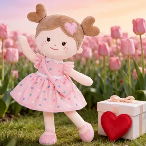 Perfect gift Plush Doll 12 Inch Baby Girl Gift Soft Cuddly Toy Toddler Girl Gift Idea Christmas Present Birthday Surprise Nursery Room Decor Baby Shower Gift Holiday Collectible Cute Companion Doll