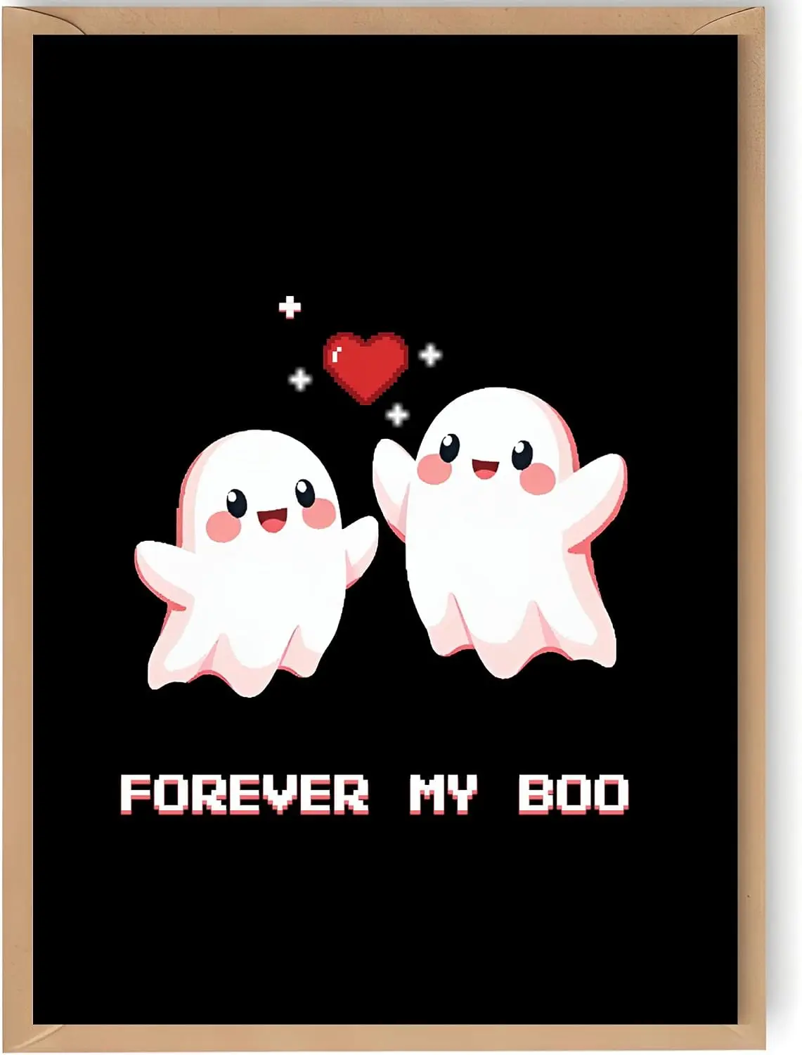 Youre My Boo Card Funny Ghost Halloween Anniversary Card for Husband Wife Boyfriend Girlfriend Cute Gothic Birthday Cards Romantic Spooky Valentines Day Cards for Him Her Men Women Halloween Gifts