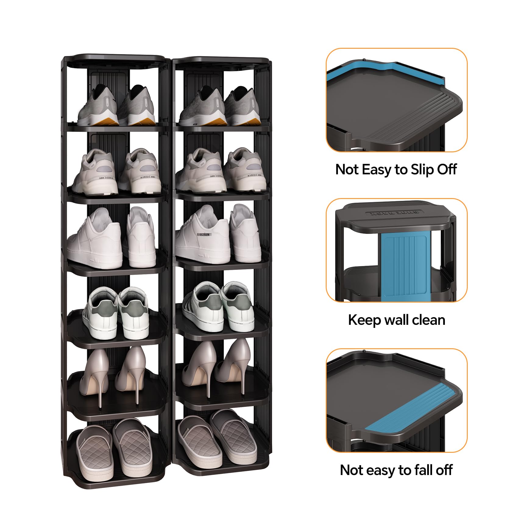 Multi functional folding shoe rack multi layer vertical storage rack space saving vertical storage suitable for dormitories and home storage