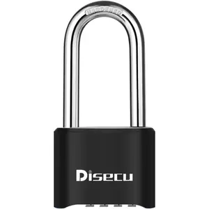 1 Pack  Heavy Duty 4 Digit Combination Lock, 2.5 Inch Long Shackle Outdoor Waterproof Padlock for School Gym Locker, Storage Unit, Fence, Gate, Toolbox (Black)