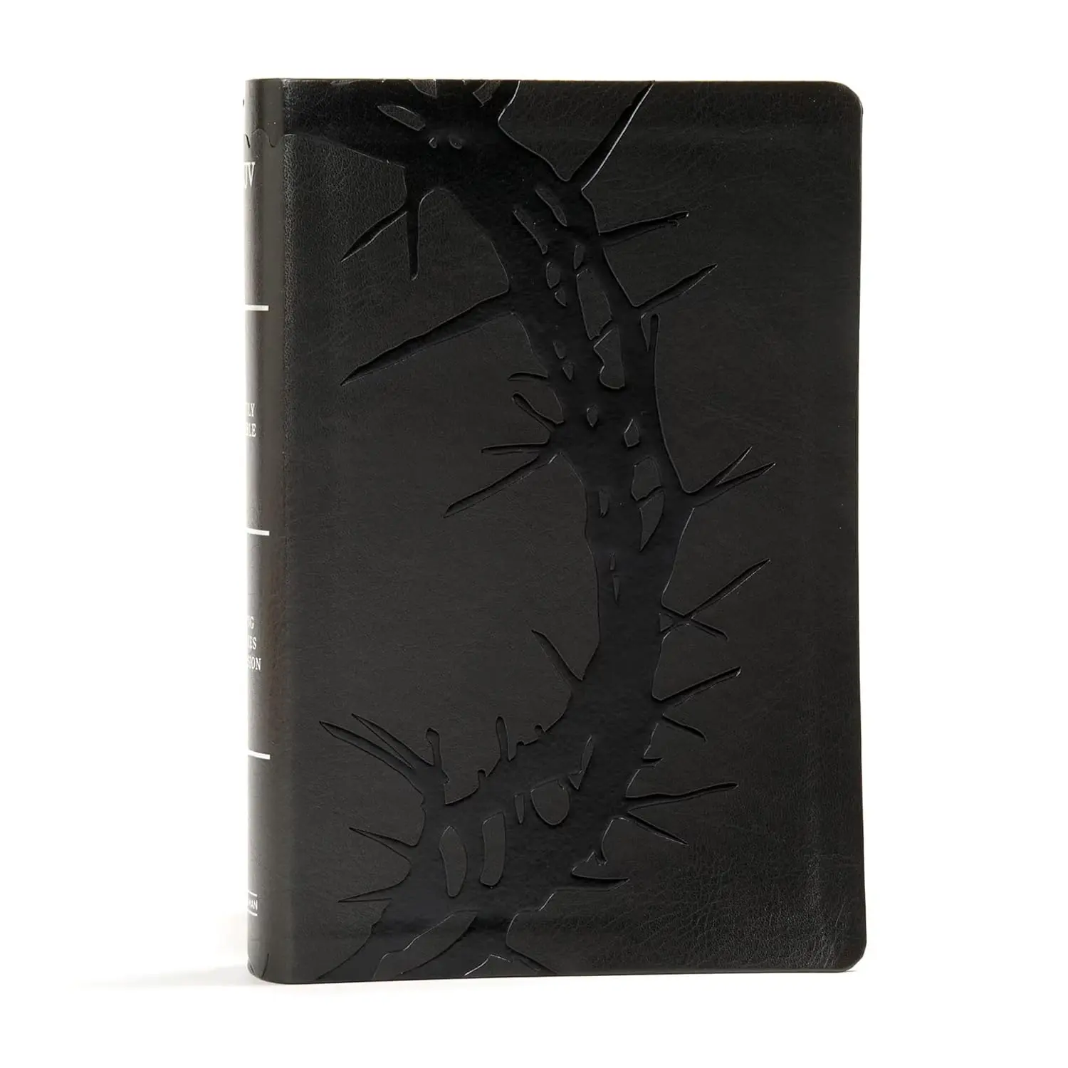 KJV Large Print Personal Size Holy Bible - Charcoal LeatherTouch Imitation Leather, Indexed, Red Lettering, Bible Study, Daily Devotion, Easy Navigation, Elegant Design, Enhanced Readability