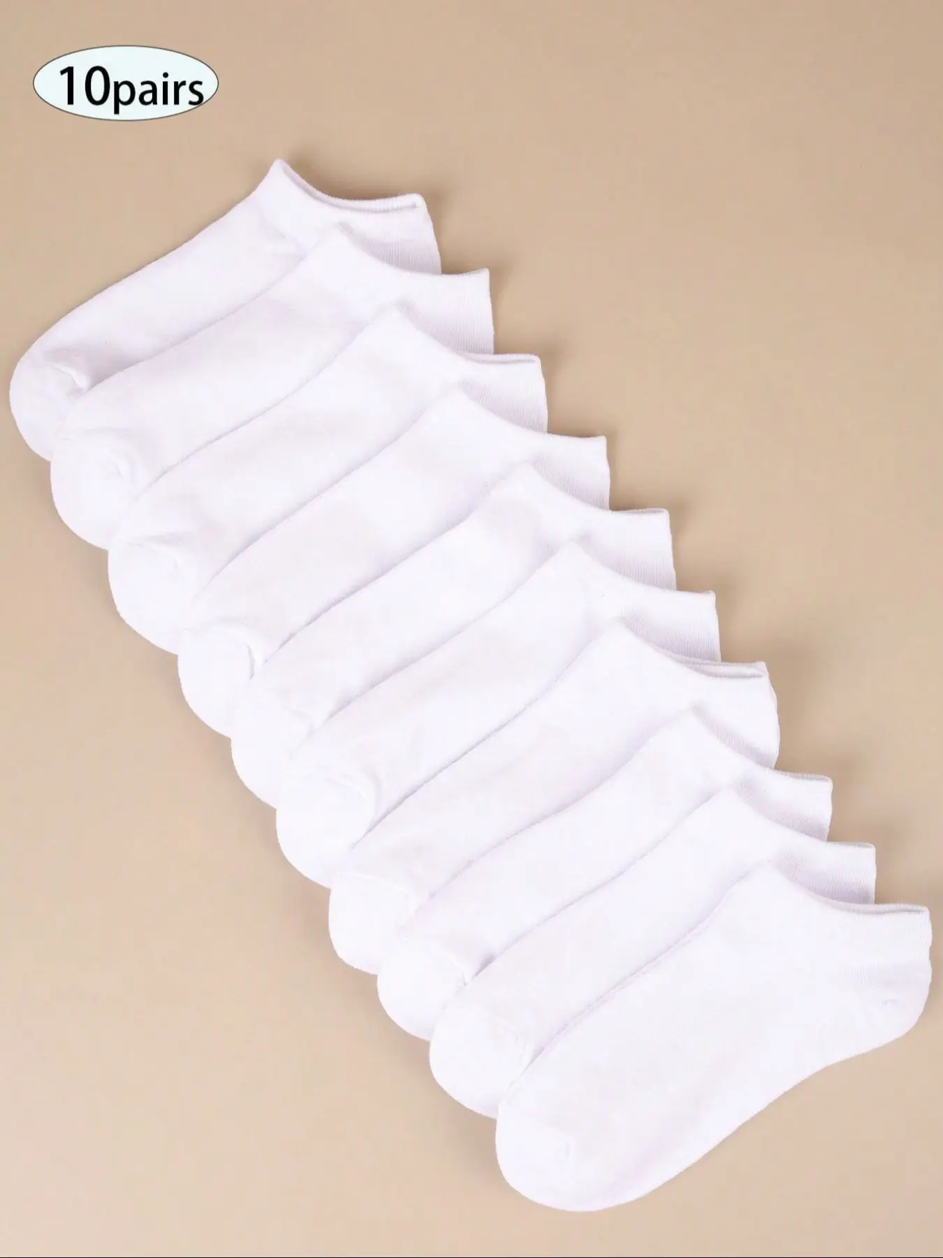 10 pairs, white