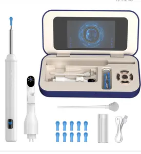 All-in-One Wireless Visual Ear Care Kit with Built-in Screen, 3.5mm HD Ear Camera, 6 LED Lights, 6-Axis Gyroscope, IPX6 Waterproof