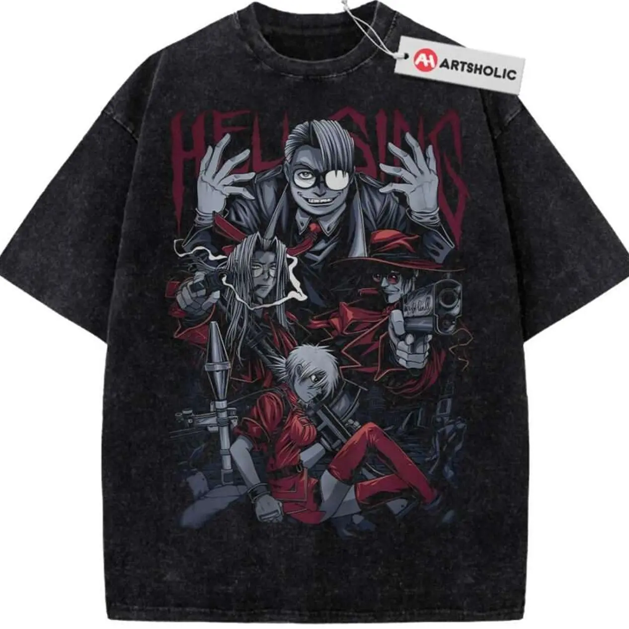 Seras Victoria Shirt, Alucard Shirt, Integra Hellsing Shirt, Hellsing Shirt, Anime Shirt, Vintage Tee , Graphic Tee, Unisex Fashion, Full Color, Full Size, For Men, For Women