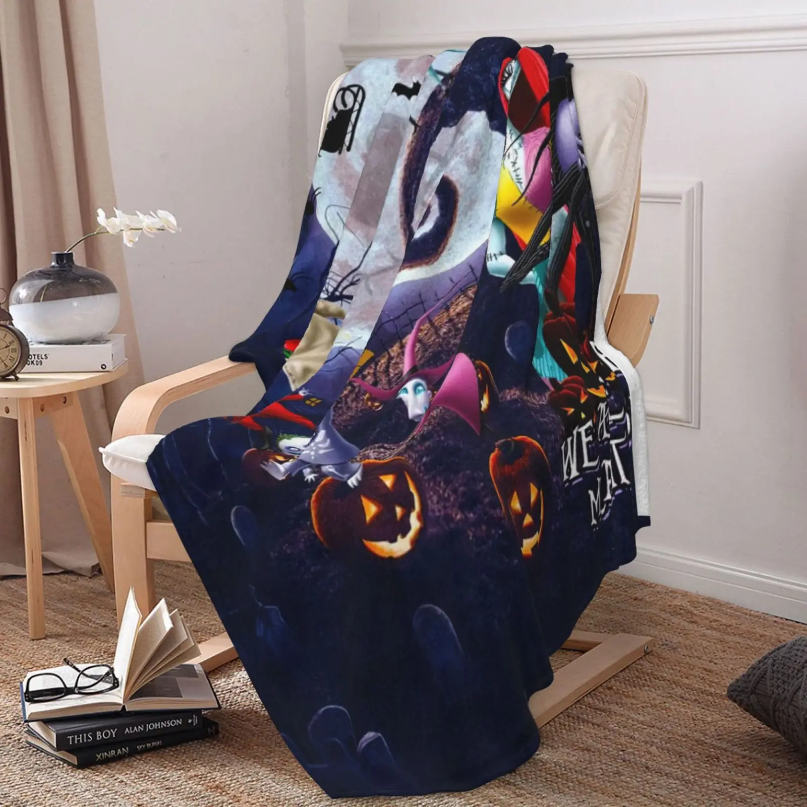 SPXUBZ Christmas Movie Blanket Soft Warm Cartoon Flannel Throw Blanket Lightweight Car Sofa Bedroom Blankets Gifts for Kids Young Adults Men Women Boy