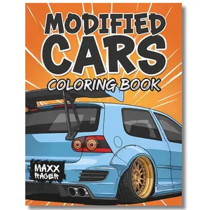 Modified Cars Coloring Book: Fun Muscle, JDM, Drift, Retro & Racer Designs for Kids and Auto Enthusiasts (Custom Kings Coloring Books) Colored Markers Set Art Markers
