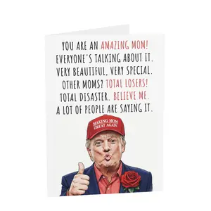 Funny Mothers Day Card for Mom - Making Mom Great Again Gift Card, Blank Inside, Ready to Gift Humorous Mothers Day Card for Mom, Funny Greeting Card, Blank Inside with Envelope Funny Card for Mom, Mothers Day Greeting Card, Blank Inside, NOT TALKING