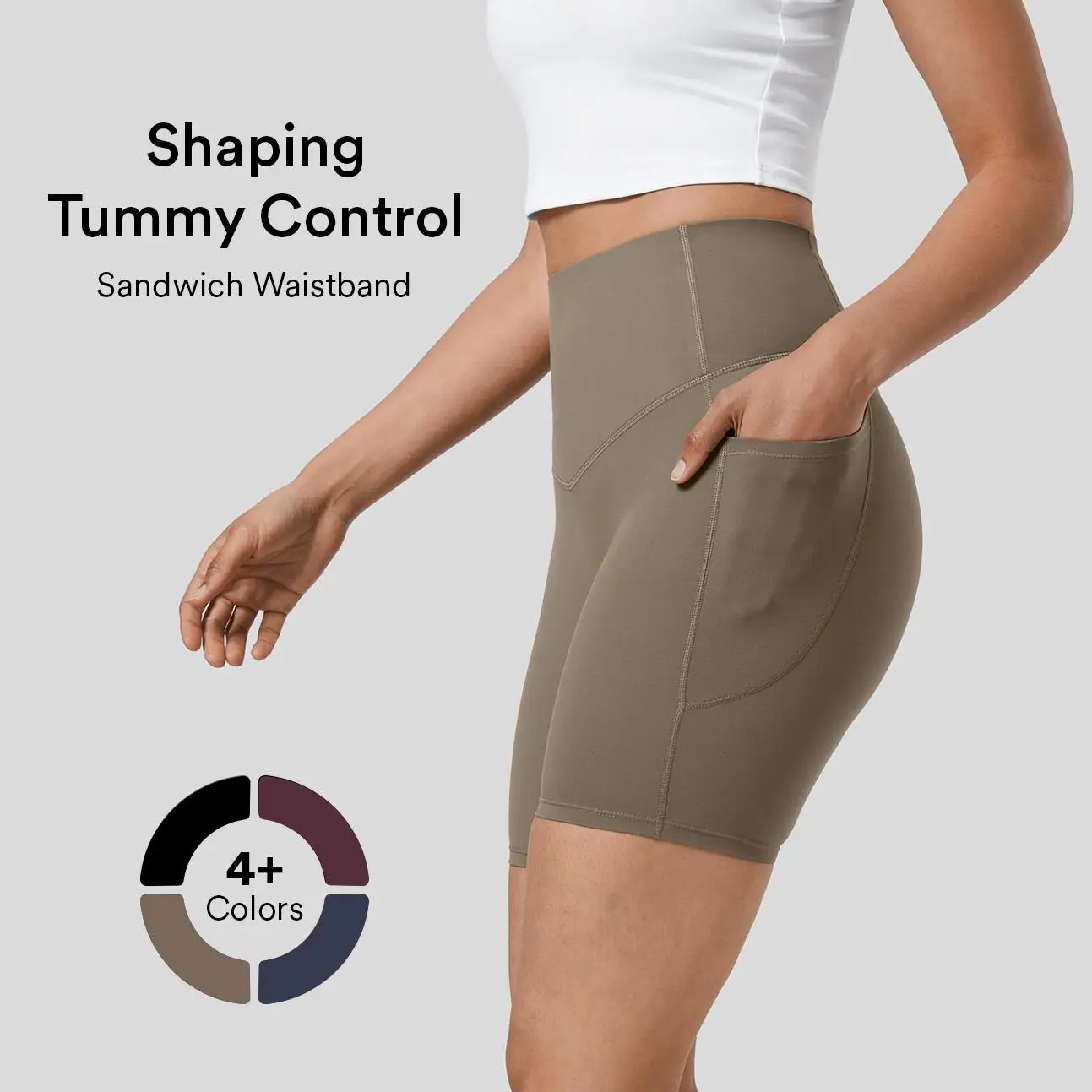 Halara UltraSculpt SoCinched High Waisted Tummy Control Side Pocket Shaping Training Biker Shorts #summer Durable Wearability Ease Of Movement Contour