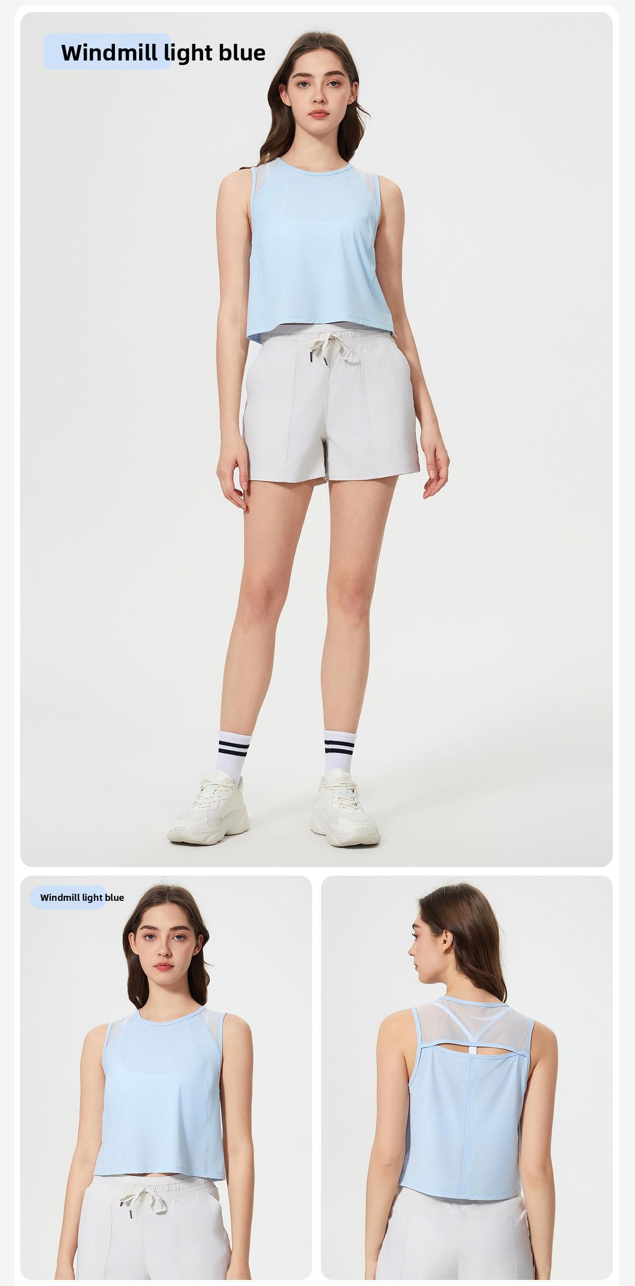 New Sleeveless Crop Tank Top, Sexy Hollow Out Design, Quick-Dry Breathable Yoga & Sports Casual Wear